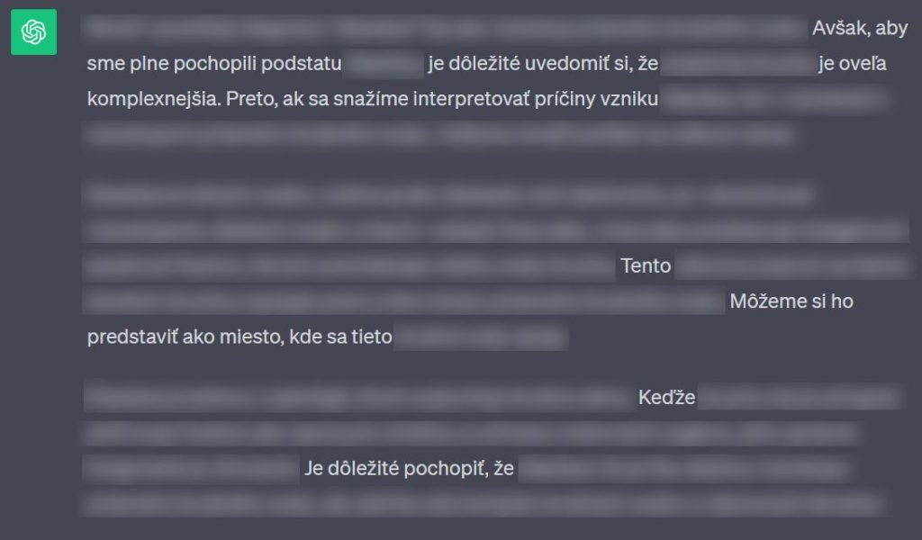 Obsah vygenerovaný prostredníctvom ChatGPT